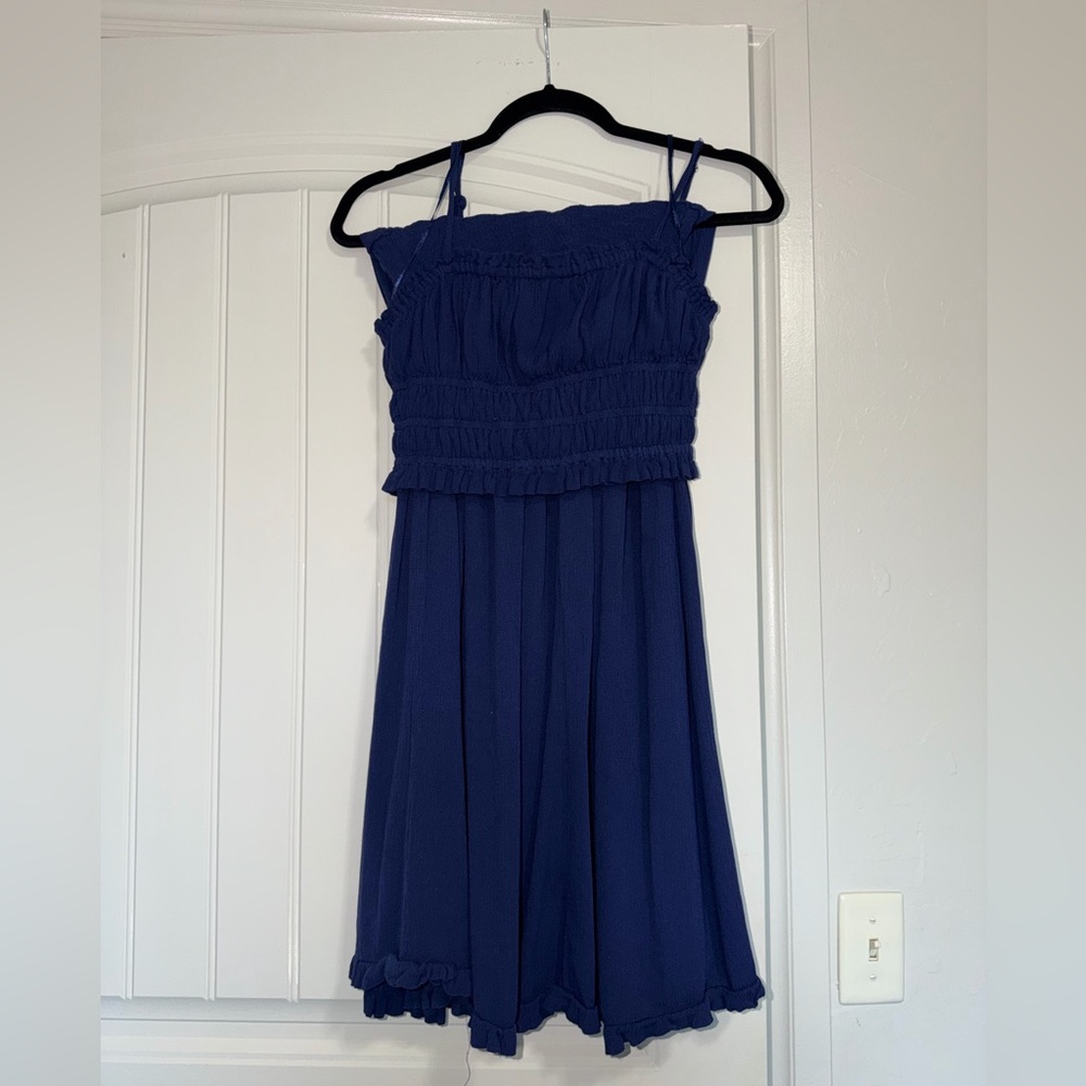 J. Crew Navy Smocked Dress